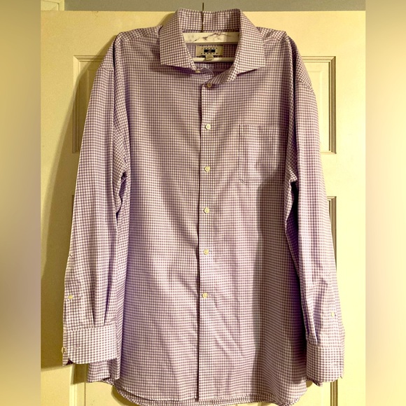 PAIR Joseph Abboud Classic Fit Spread Collar Dress Shirts - Picture 2 of 7